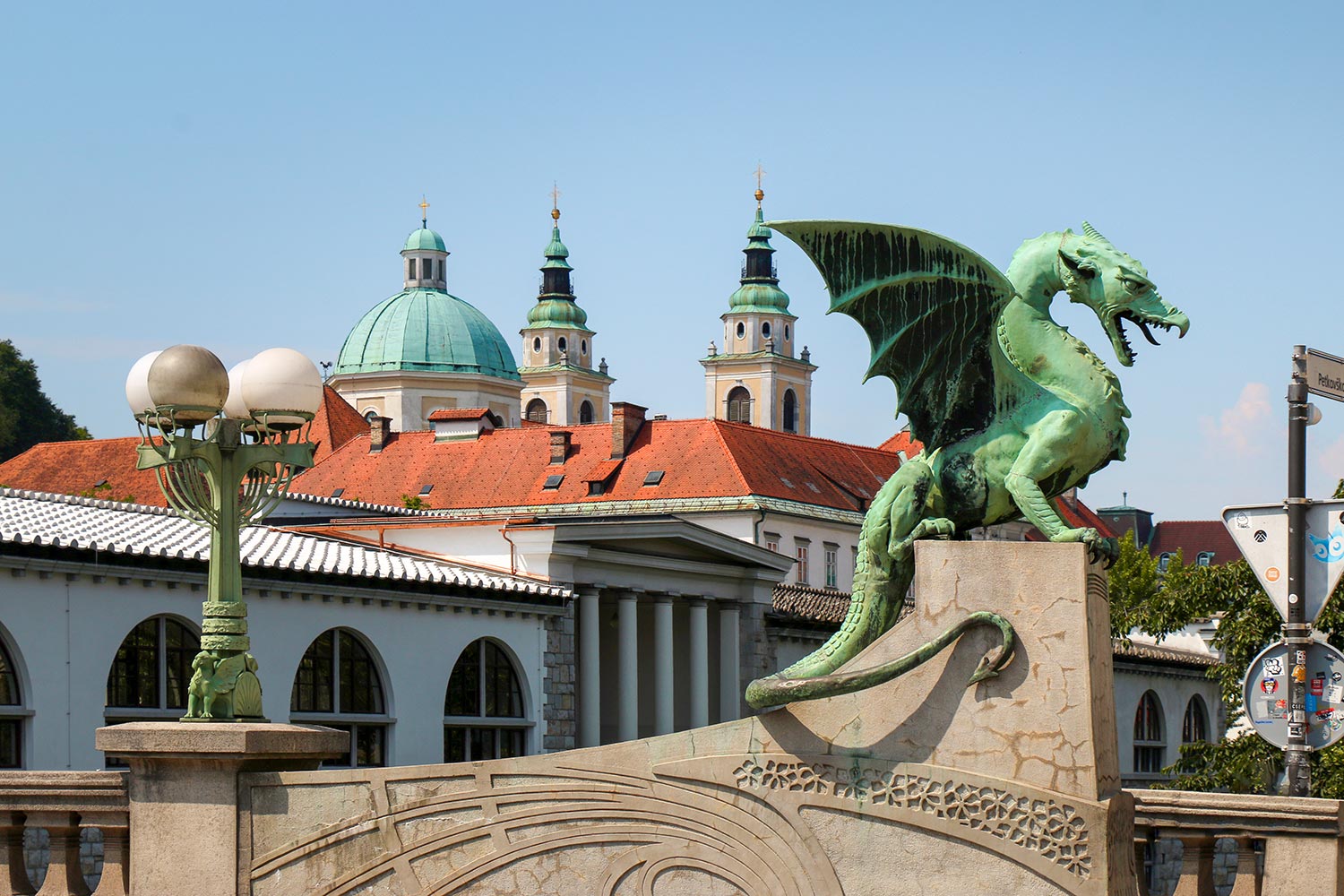 Pont des dragons, Ljubljana, Slovénie / Dragons bridge, Ljubljana, Slovenia