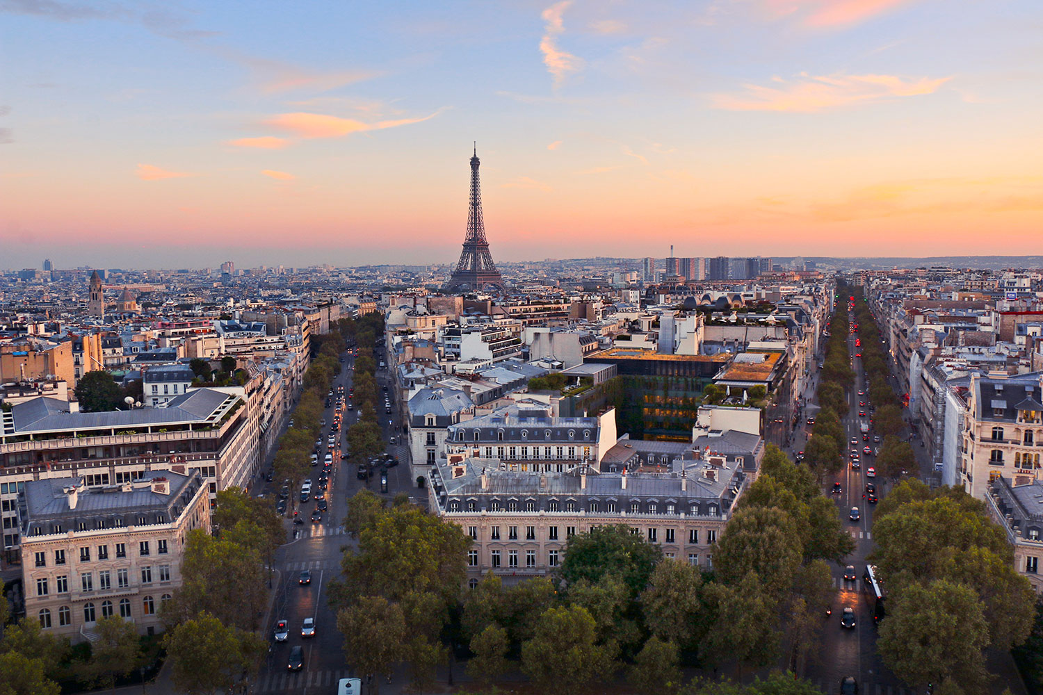 Panorama Paris, Arc de Triomphe, Paris, France / Paris panorama, Arc de Triomphe, Paris, France