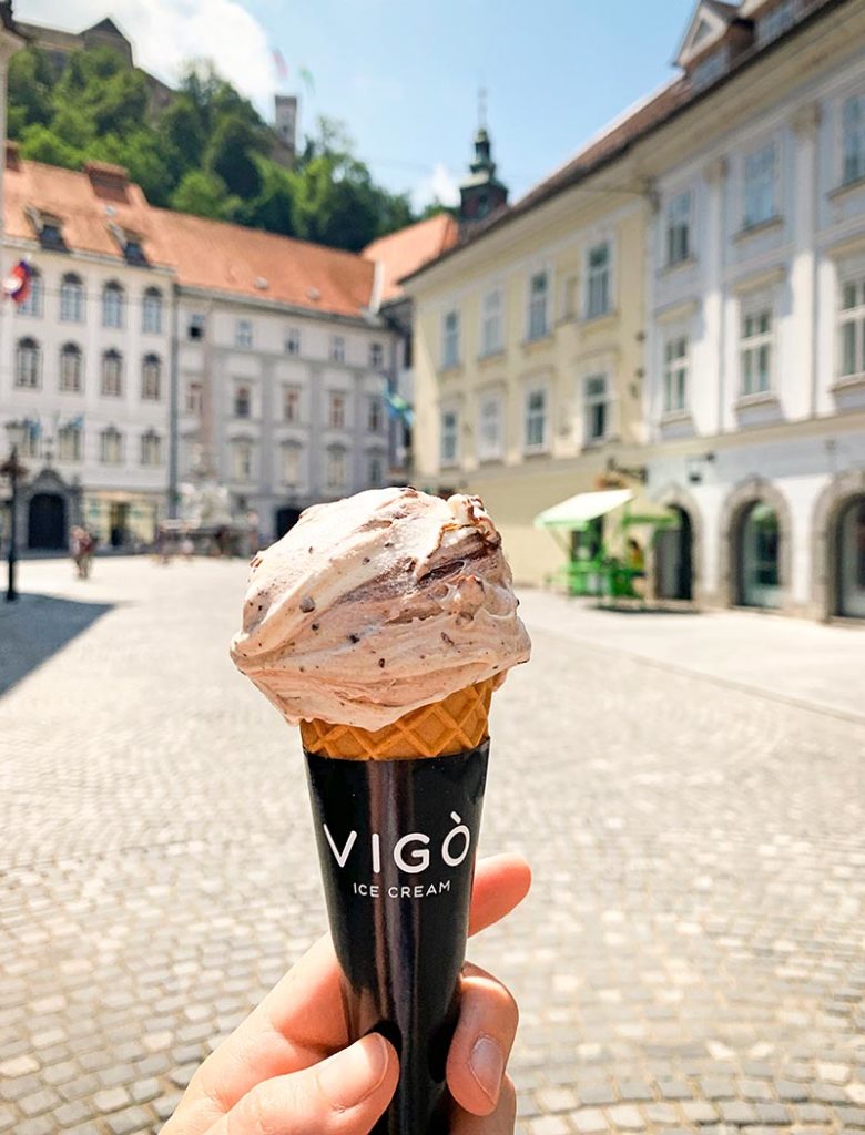 Gelato Vigò crème glacée, Ljubljana, Slovénie / Gelato Vigò ice cream, Ljubljana, Slovenia