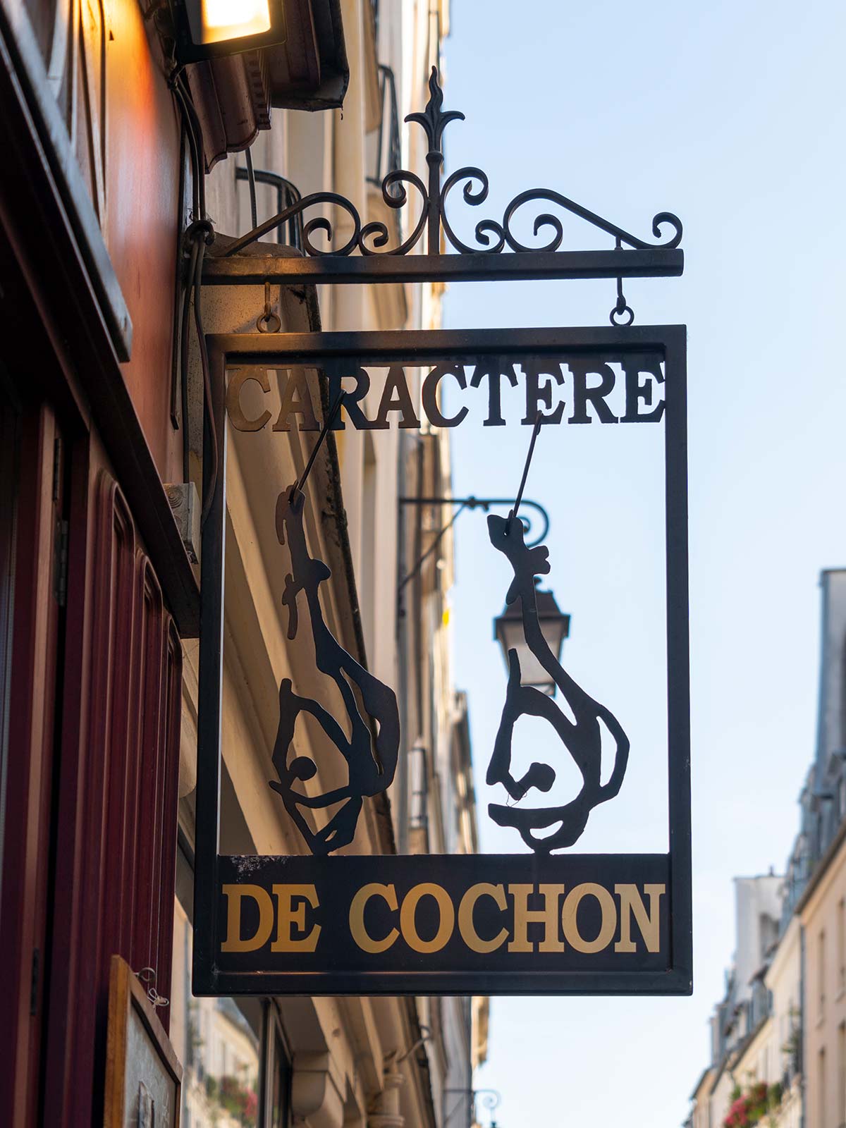 Enseigne, Caractère de cochon, Paris, France