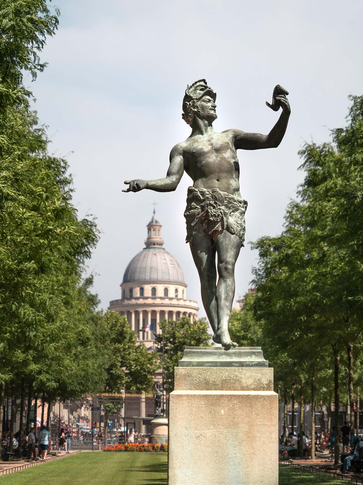Statue l’Acteur grec, Charles-Arthur Bourgeois, Panthéon, Jardins du Luxembourg, Paris, France / Luxembourg Gardens, Paris, France