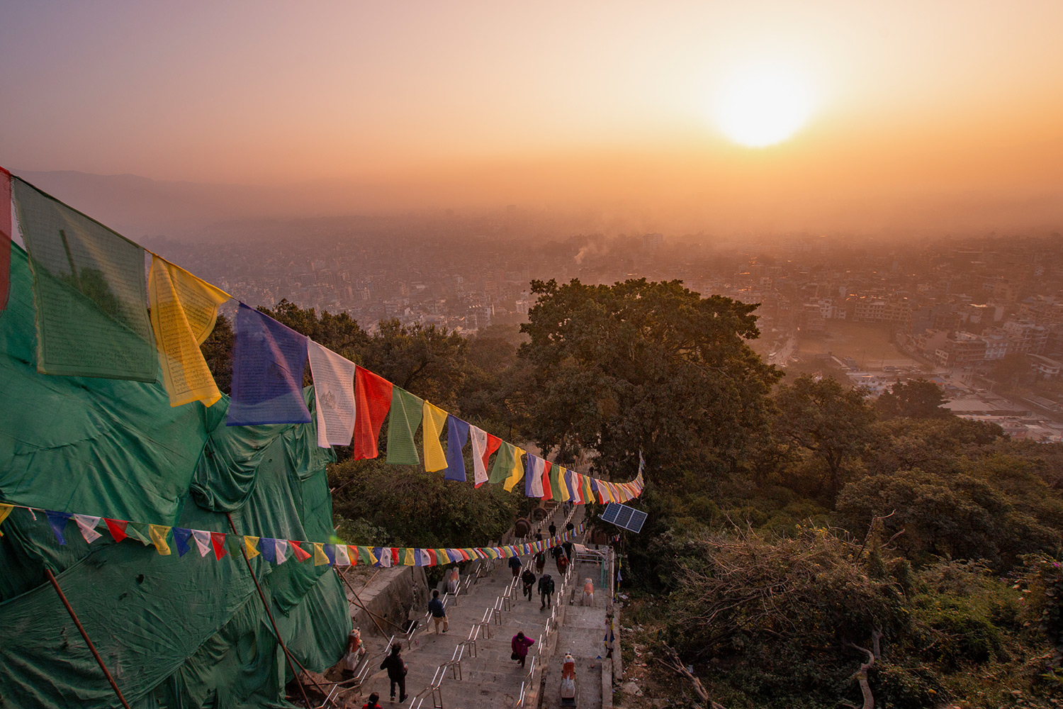 Lever de soleil, Katmandou, Népal / Sunrise, Katmandou, Nepal