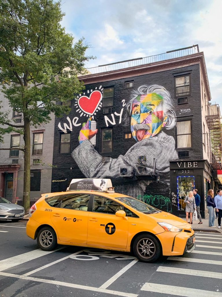 Murale, Einstein, Kobra, New York, NY, États-Unis / Mural, Einstein, Kobra, New York City, NY, USA