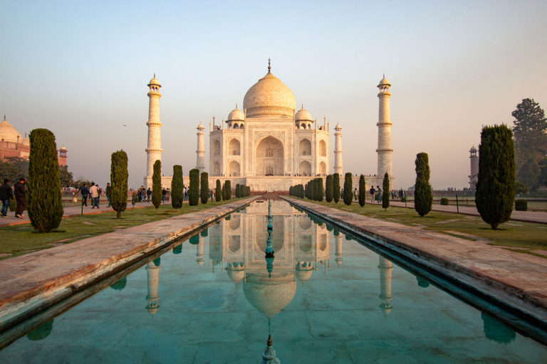 Vue classique, Taj Mahal, Agra, Inde / Classic view, Taj Mahal, Agra, India