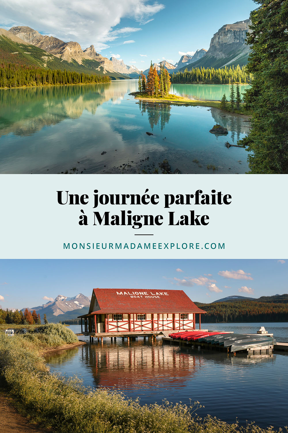Une journée parfaite à Maligne Lake, Monsieur+Madame Explore, Blogue de voyage, Spirit Island, Rocheuses canadiennes, Jasper, Alberta, Canada / Visiting Maligne Lake, Spirit Island, Canadian Rockies, Jasper, Alberta, Canada