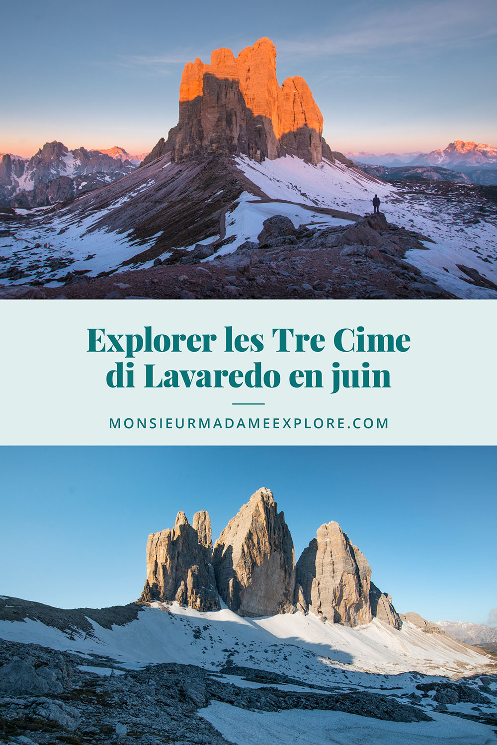 Explorer les Tre Cime di Lavaredo en juin, Monsieur+Madame Explore, Blogue de voyage, Dolomites, Italie / Visiting the Tre Cime di Lavaredo in June, Dolomites, Italy