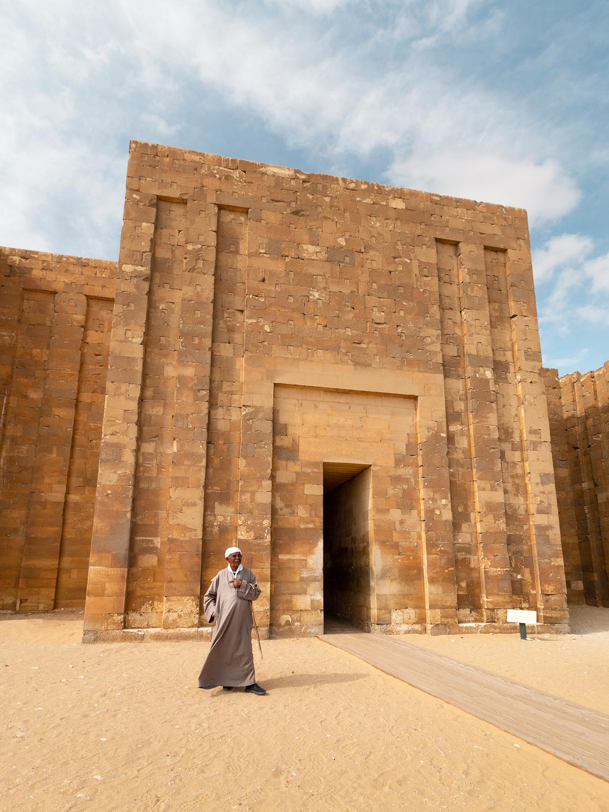 Entrée du complexe de Saqqara, Égypte / Saqqara entrance, Egypt