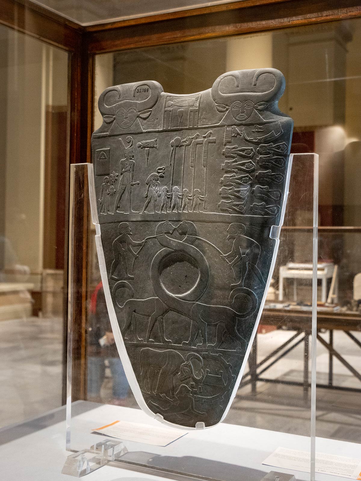 Palette de Narmer, Musée égyptien, Le Caire, Égypte / Narmer Palette, Egyptian Museum, Cairo, Egypt