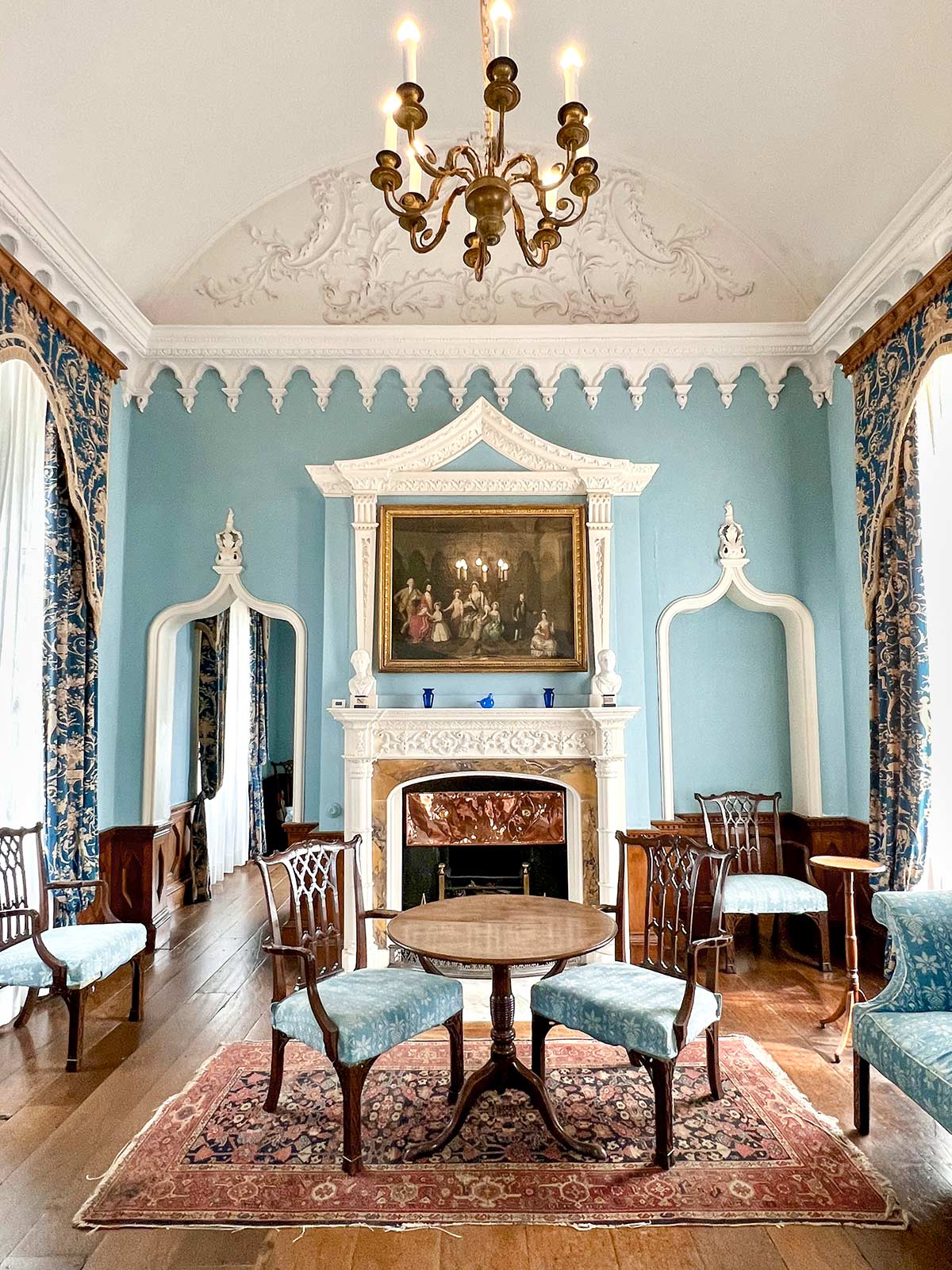 Cabinet bleu, mont St-Michel, Cornouailles, Angleterre / Blue room, St Michael’s Mount, Cornwall, UK