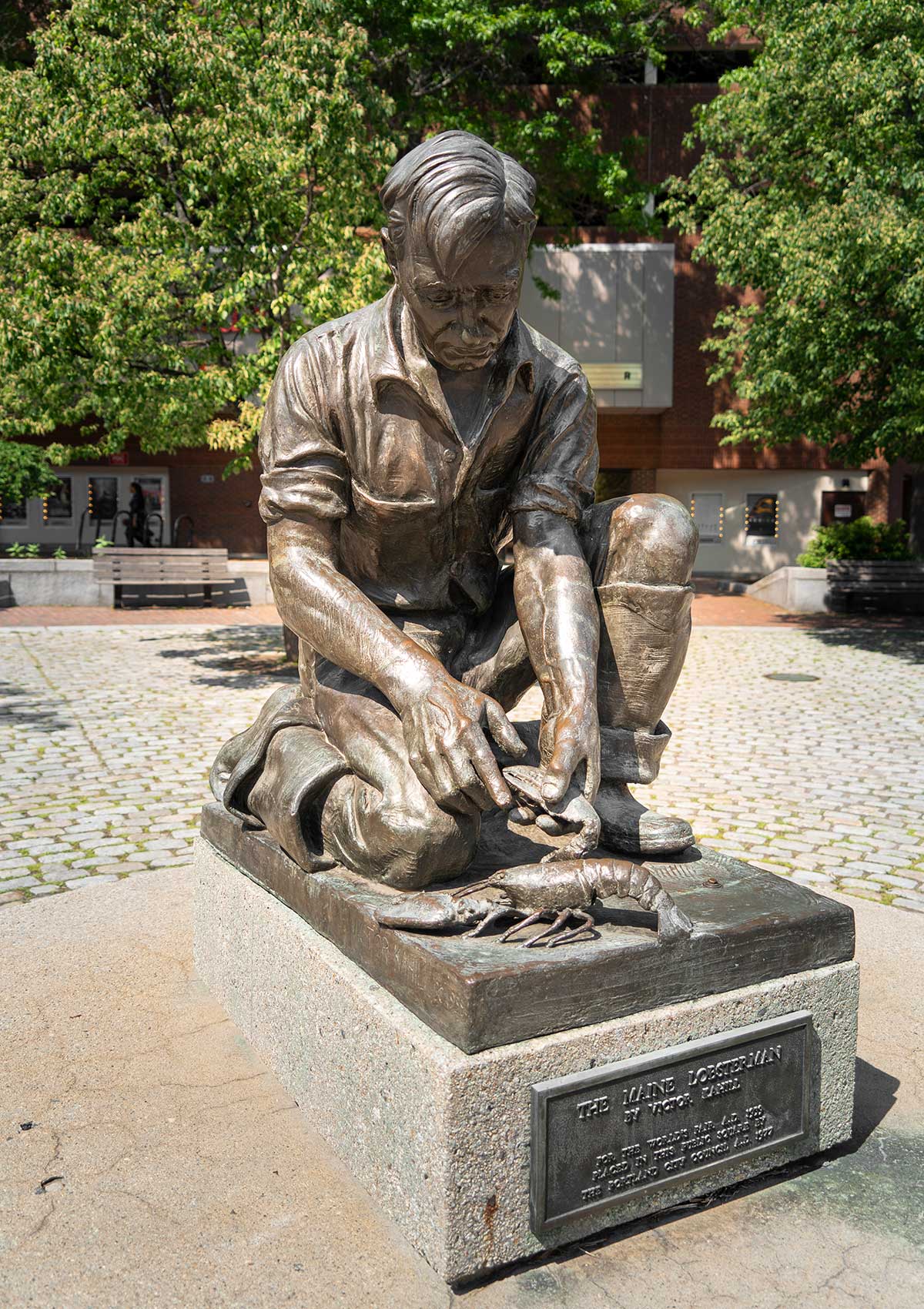 Sculpture, Le Lobsterman du Maine, Portland, Maine, États-Unis / The Maine Lobsterman Sculpture, Lobsterman Park, Portland, Maine, USA