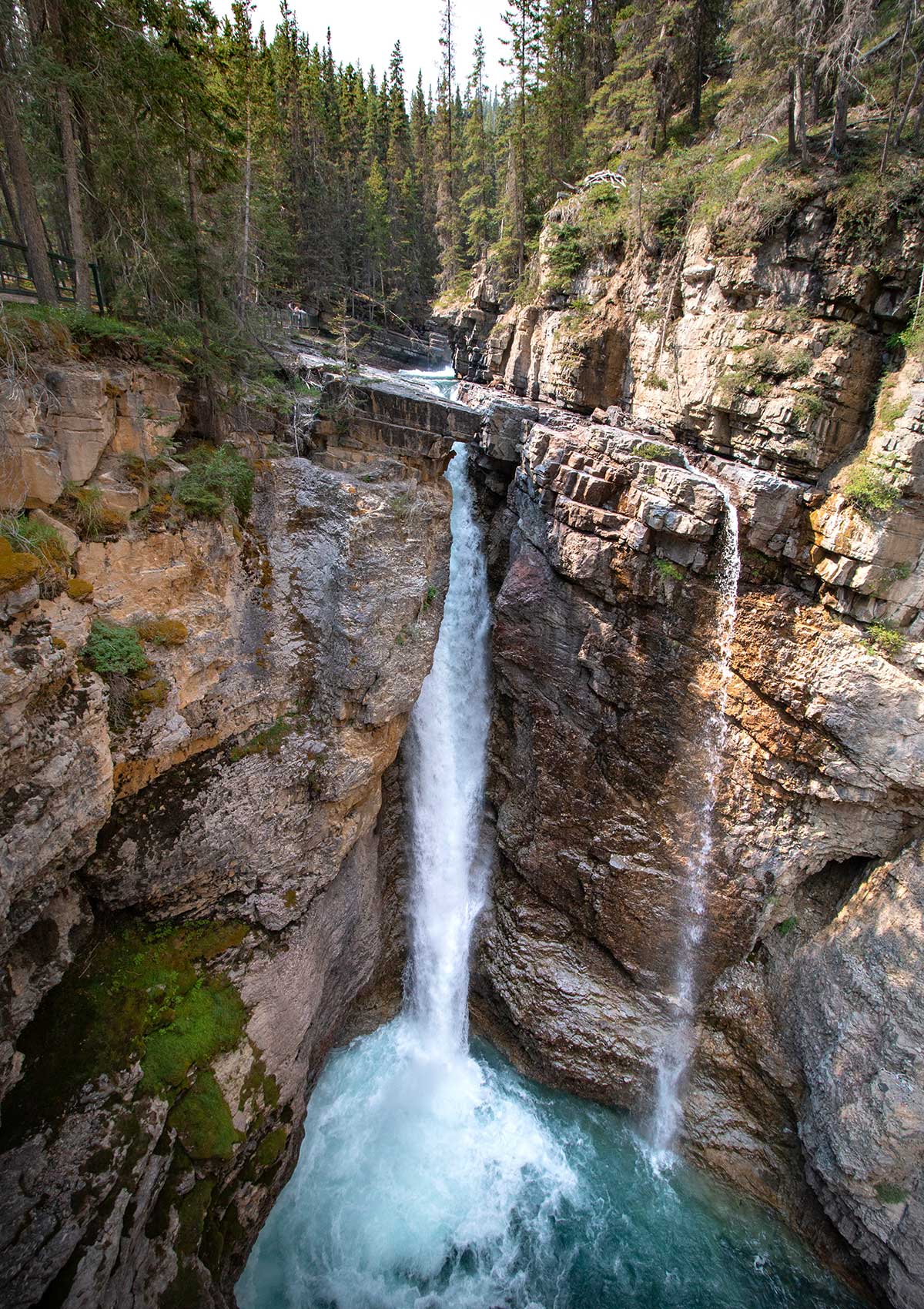 Canyon Johnston, chutes hautes, Rocheuses, Canada / Johnston Canyon, Upper Falls, Rockies, Canada