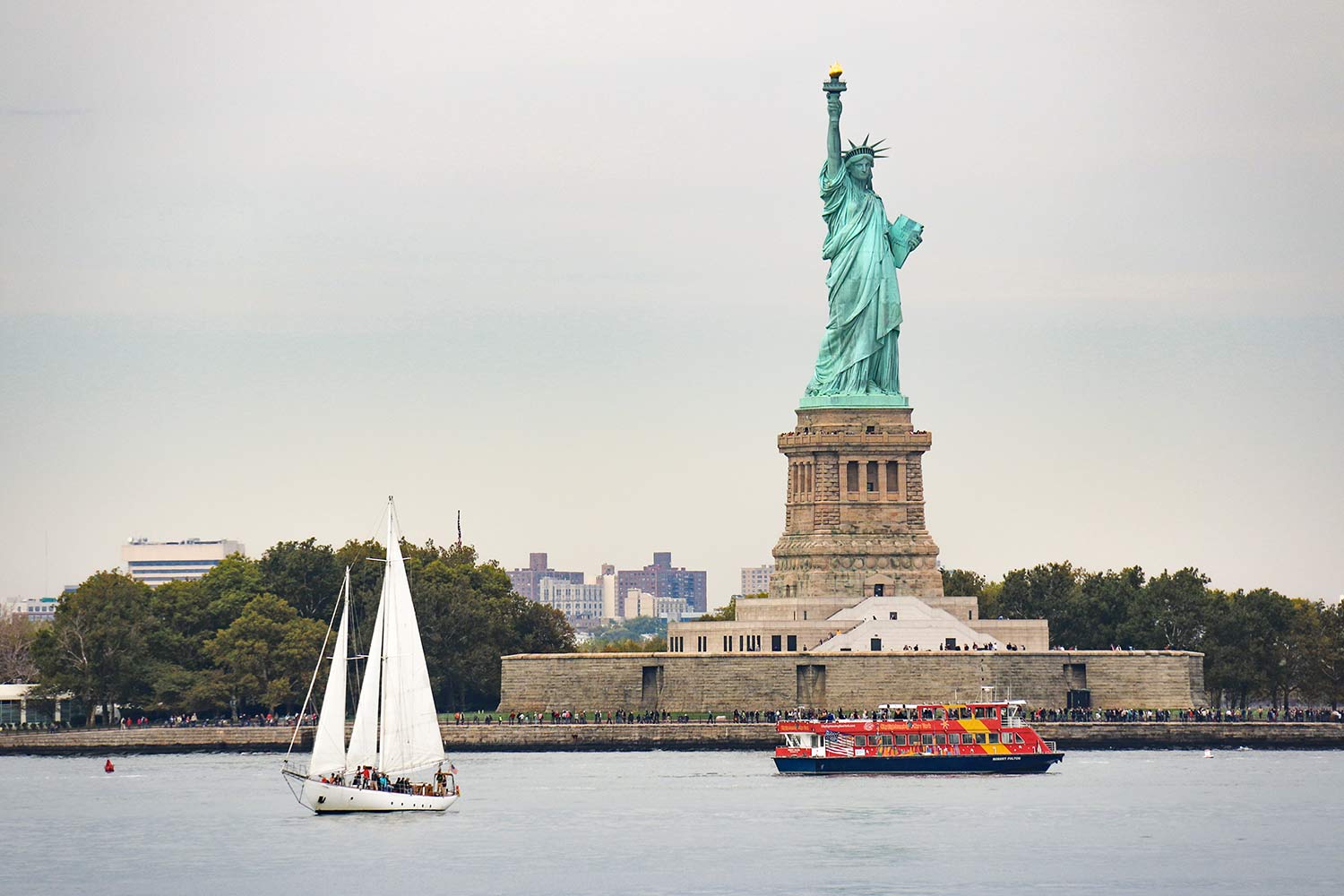 Statue de la Liberté, Traversier Staten Island, New York, États-Unis / Statue of Liberty, Staten Island Ferry, NYC, USA