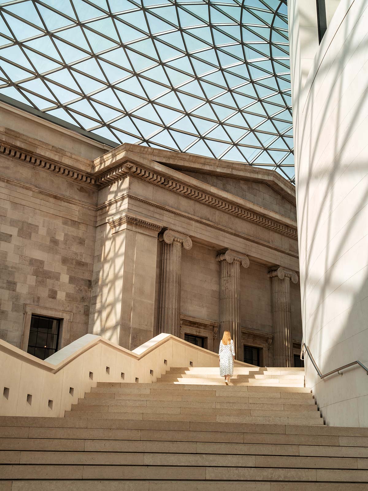 Escaliers du British Museum, Londres, Angleterre / British Museum Stairs, London, England, UK