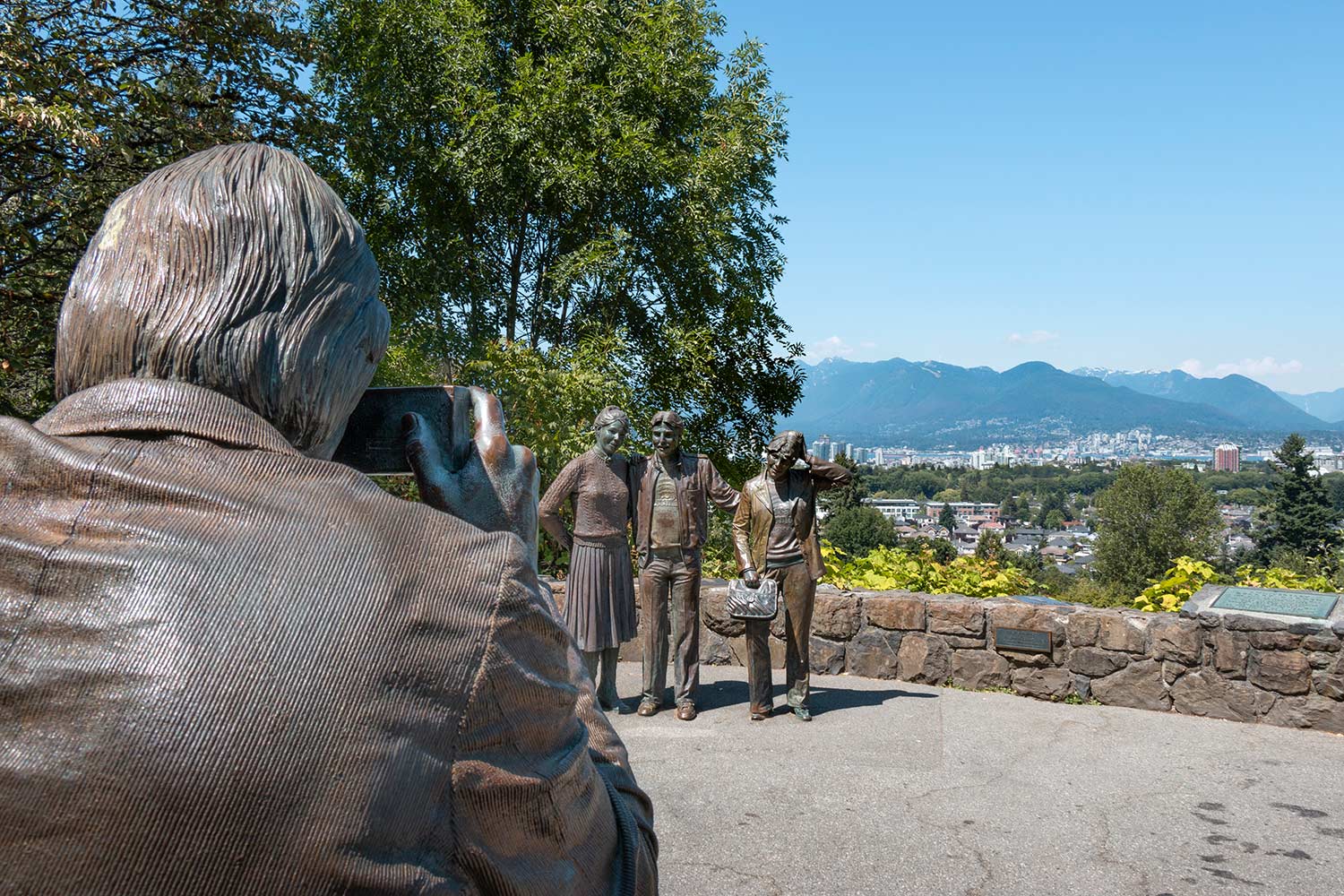 Statue la séance photo, Parc Reine Elizabeth, Vancouver, Colombie-Britannique, Canada / Photo Session Statue, Queen Elizabeth Park, Vancouver, BC, Canada