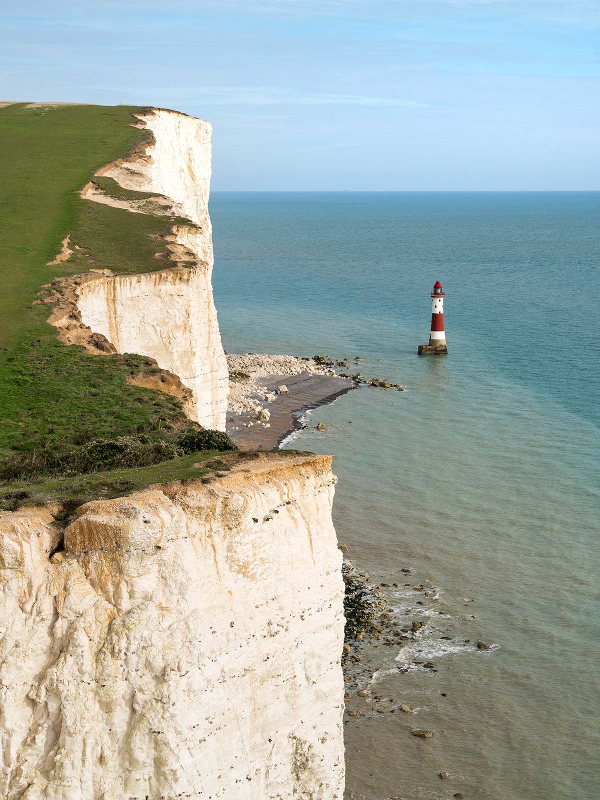 Falaises, Phare de Beachy Head, Seven Sisters, East Sussex, Angleterre, Royaume-Uni / Cliffs, Beachy Head Lighthouse, Seven Sisters, East Sussex, England, UK
