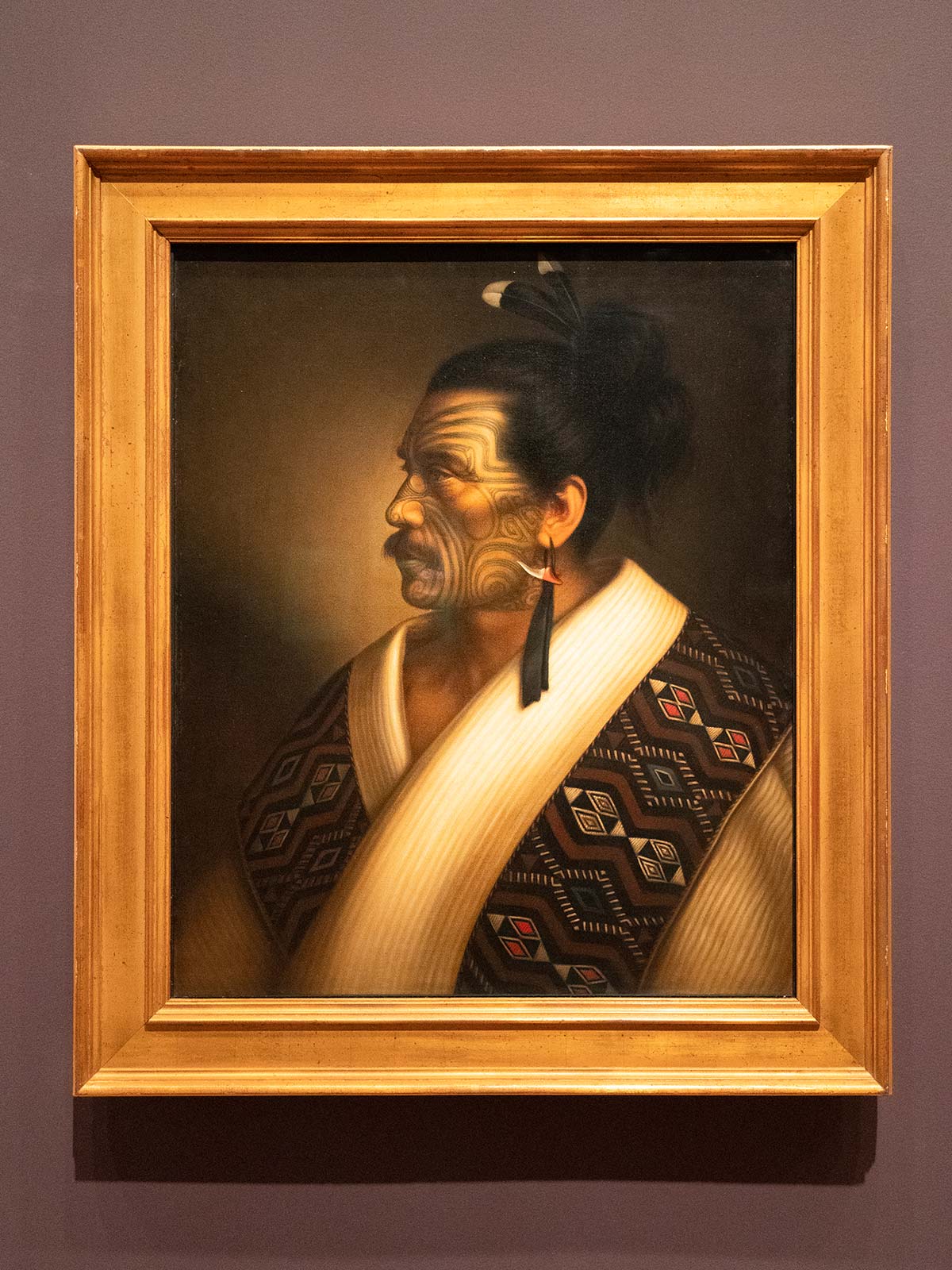 Portrait maori, Musée Art Gallery, Auckland, Nouvelle-Zélande / Maori Portrait, Auckland Art Gallery, New Zealand