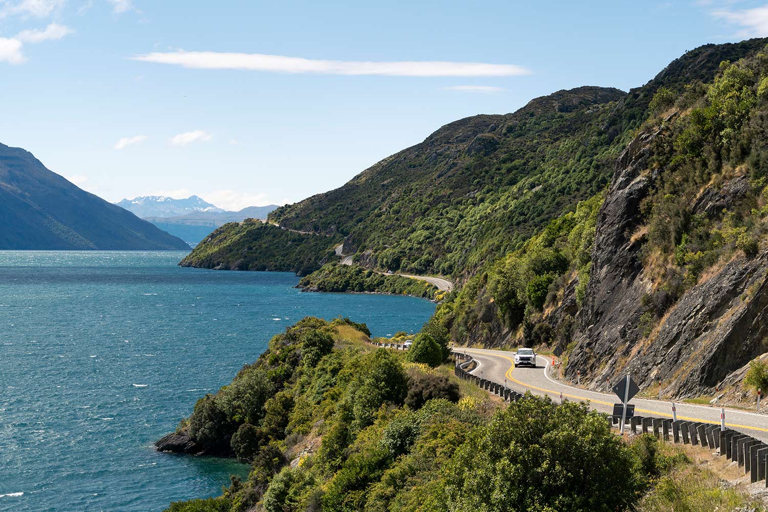 Route, lac Wakatipu, Devil’s Staircase, Queenstown, Nouvelle-Zélande / Road, Wakatipu Lake, Queenstown, New Zealand, NZ