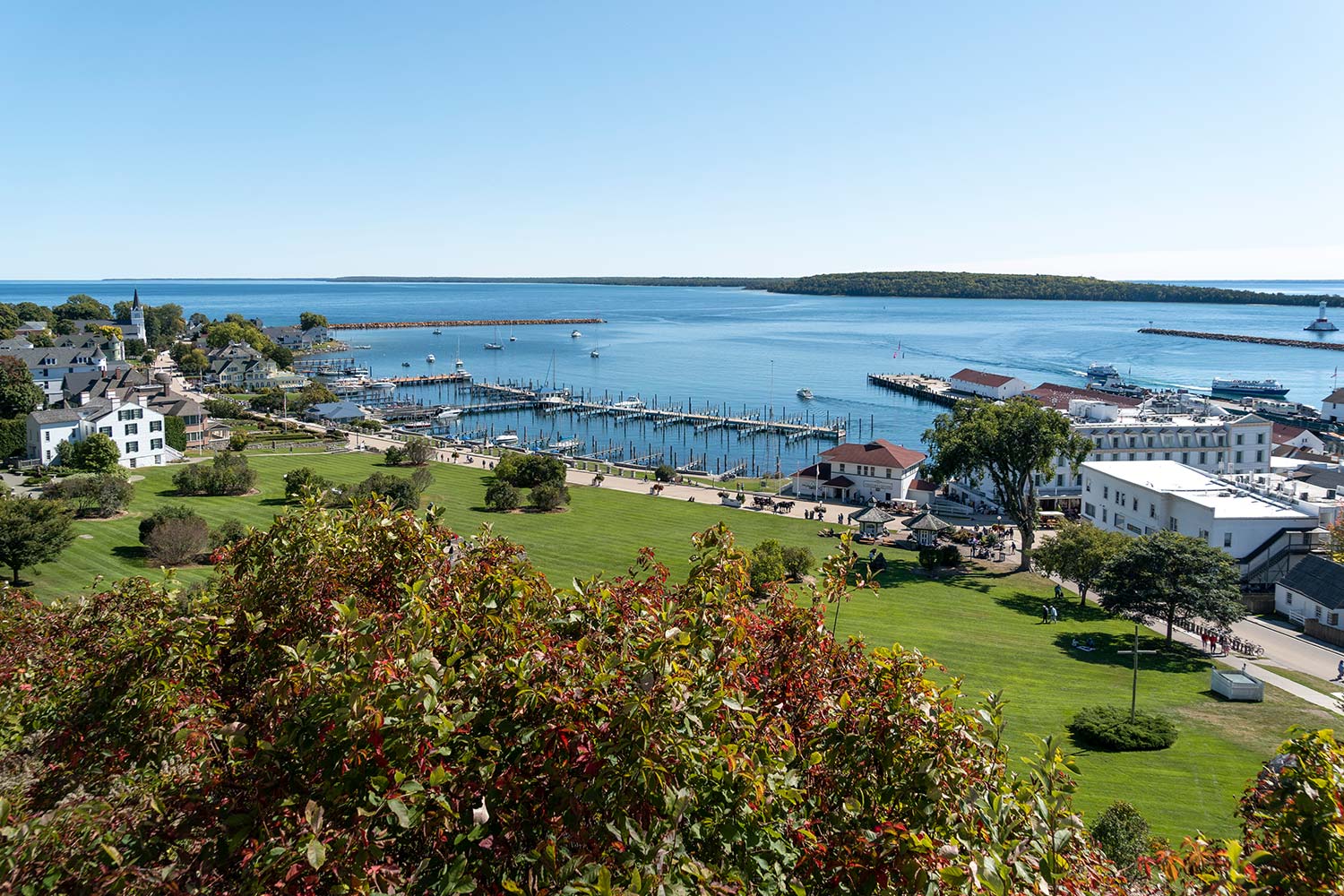 Vue depuis le Fort, Mackinac Island, Michigan, États-Unis / View from the Fort, Mackinac Island, Michigan, USA