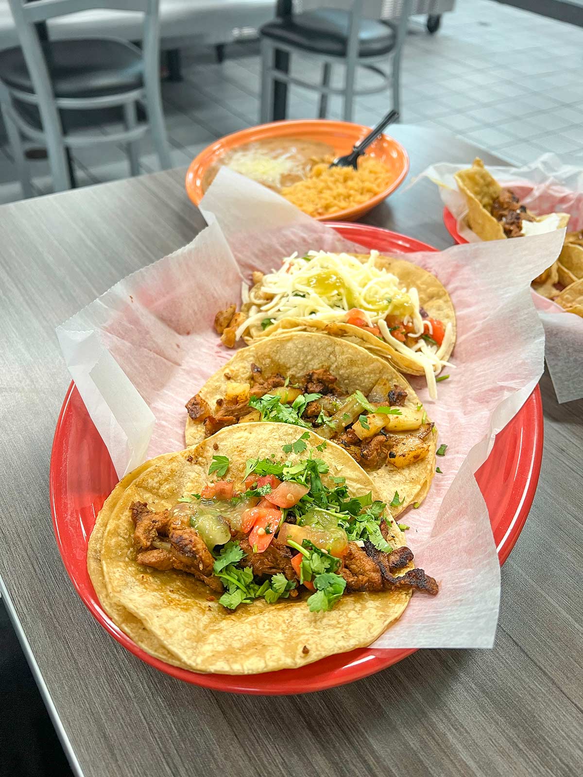 Tacos, Taqueria El Zarape, Ville de Mackinaw, Michigan, États-Unis / Mackinaw City, Michigan, USA