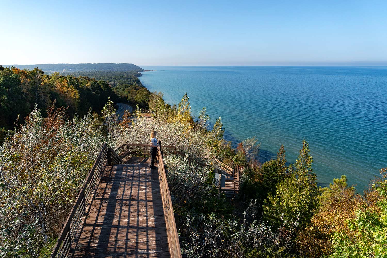 Inspiration Point d’Arcadia, Sleeping Bear Dunes, lac Michigan, États-Unis / Inspiration Point Arcadia, Michigan Lake, USA