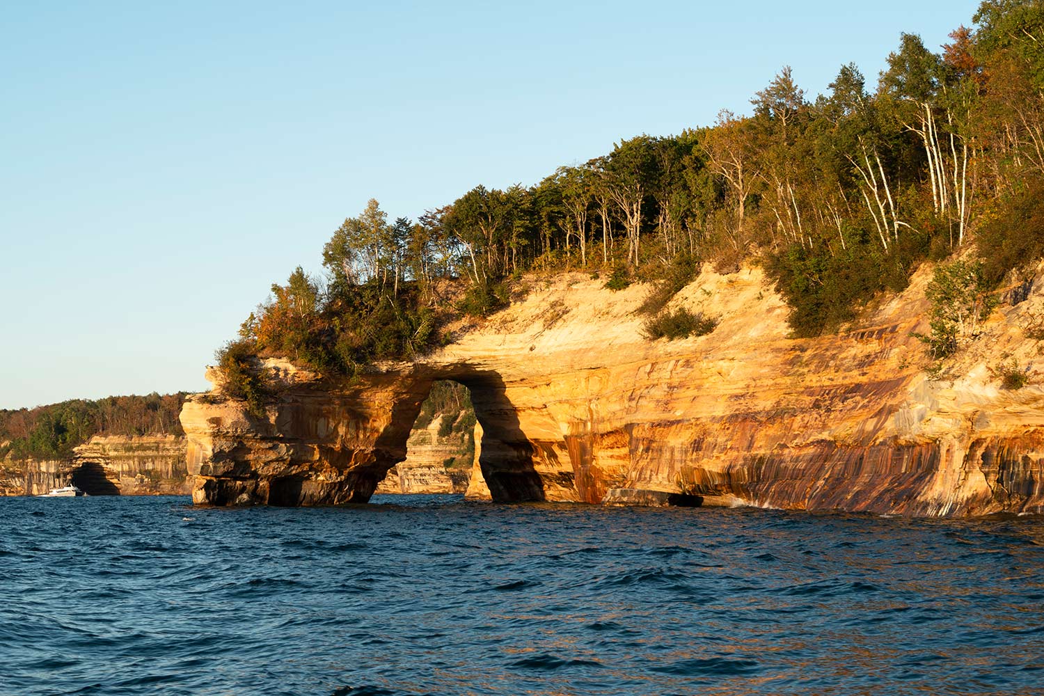 Rochers, Pictured Rocks, Lac Supérieur, Michigan, États-Unis / Pictured Rocks National Lakeshore, Michigan, Lake Superior, USA