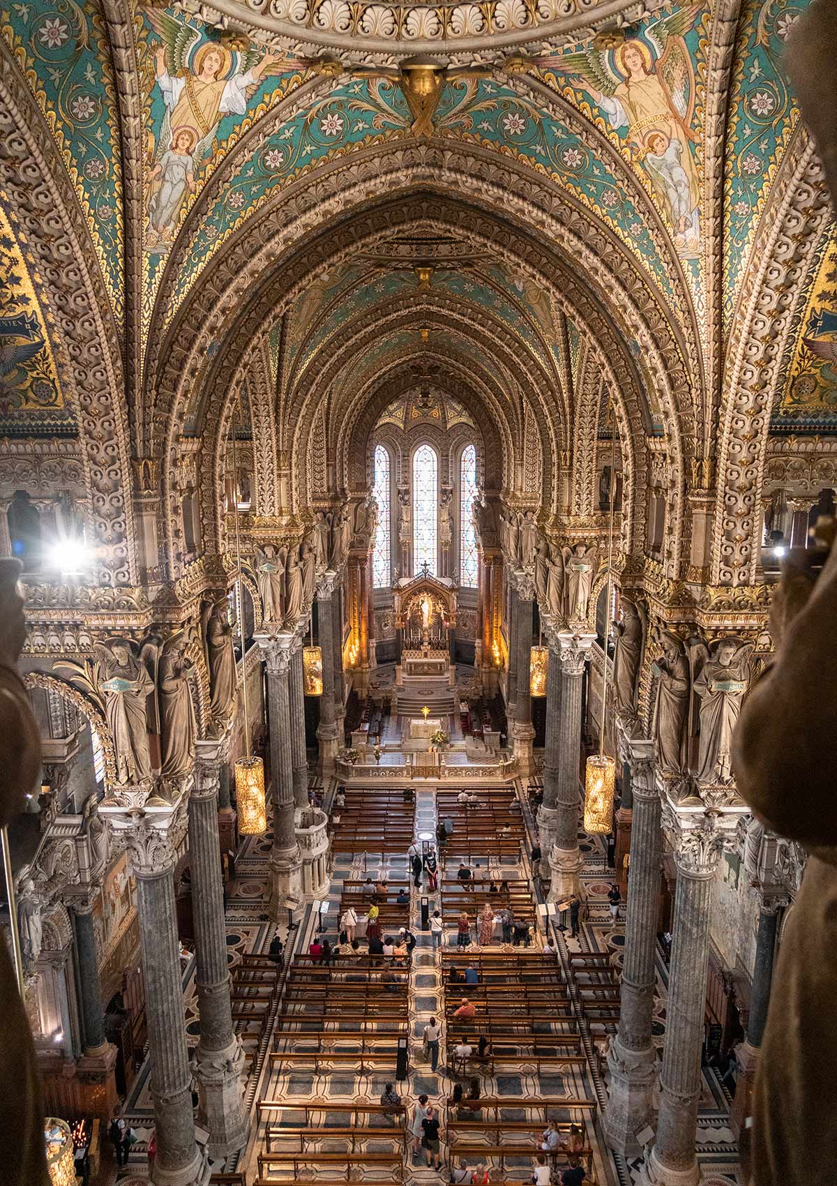 Intérieur, Visite insolite, Basilique Notre-Dame de Fourvière, Lyon, France