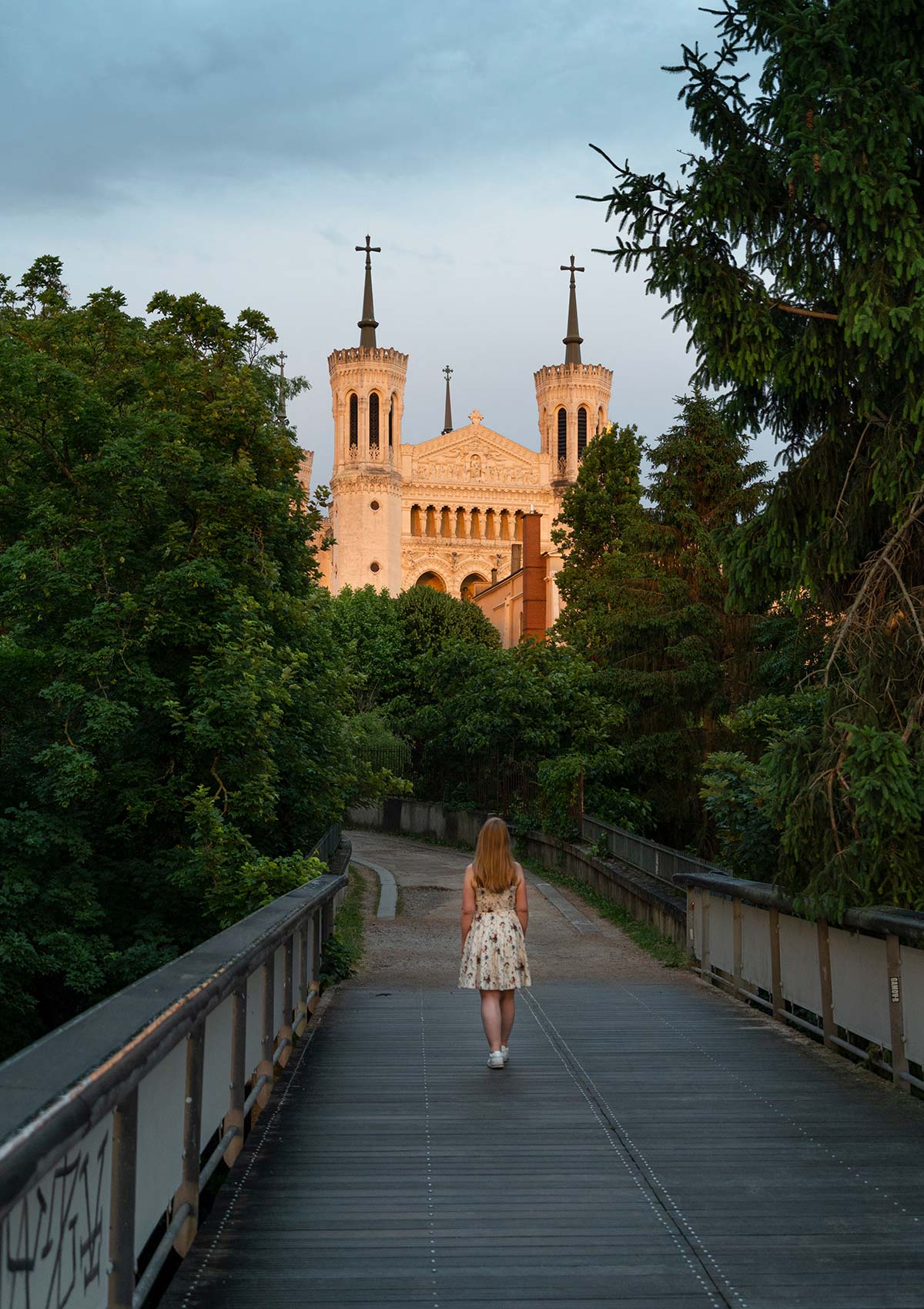 Passerelle des Quatre Vents, Basilique Notre-Dame de Fourvière, Lyon, France