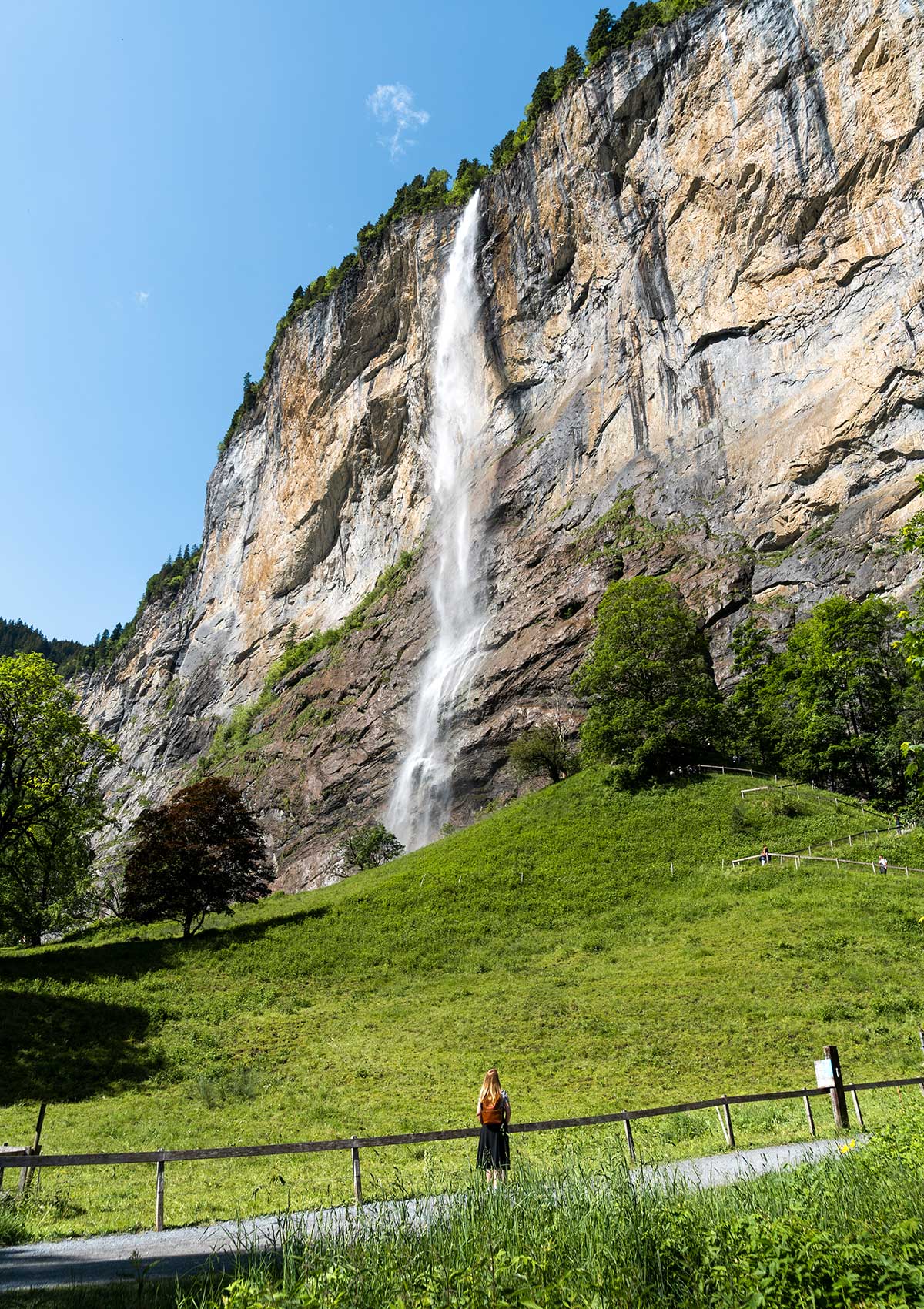 Chute de Staubbachfall, Vallée de Lauterbrunnen, Suisse / Staubbachfall Waterfall, Lauterbrunnen Valley, Switzerland