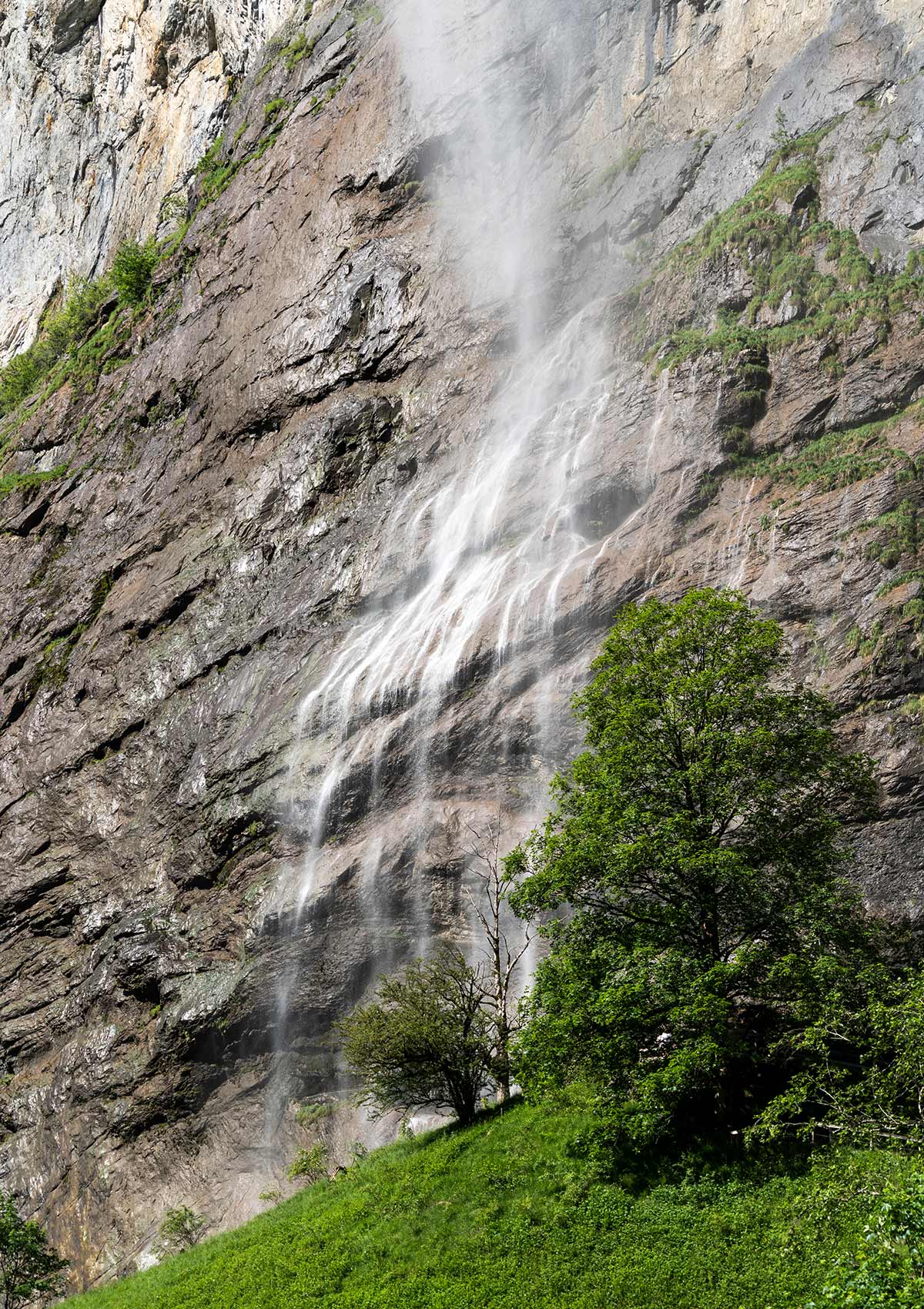 Chute de Staubbachfall, Vallée de Lauterbrunnen, Suisse / Staubbachfall Waterfall, Lauterbrunnen Valley, Switzerland