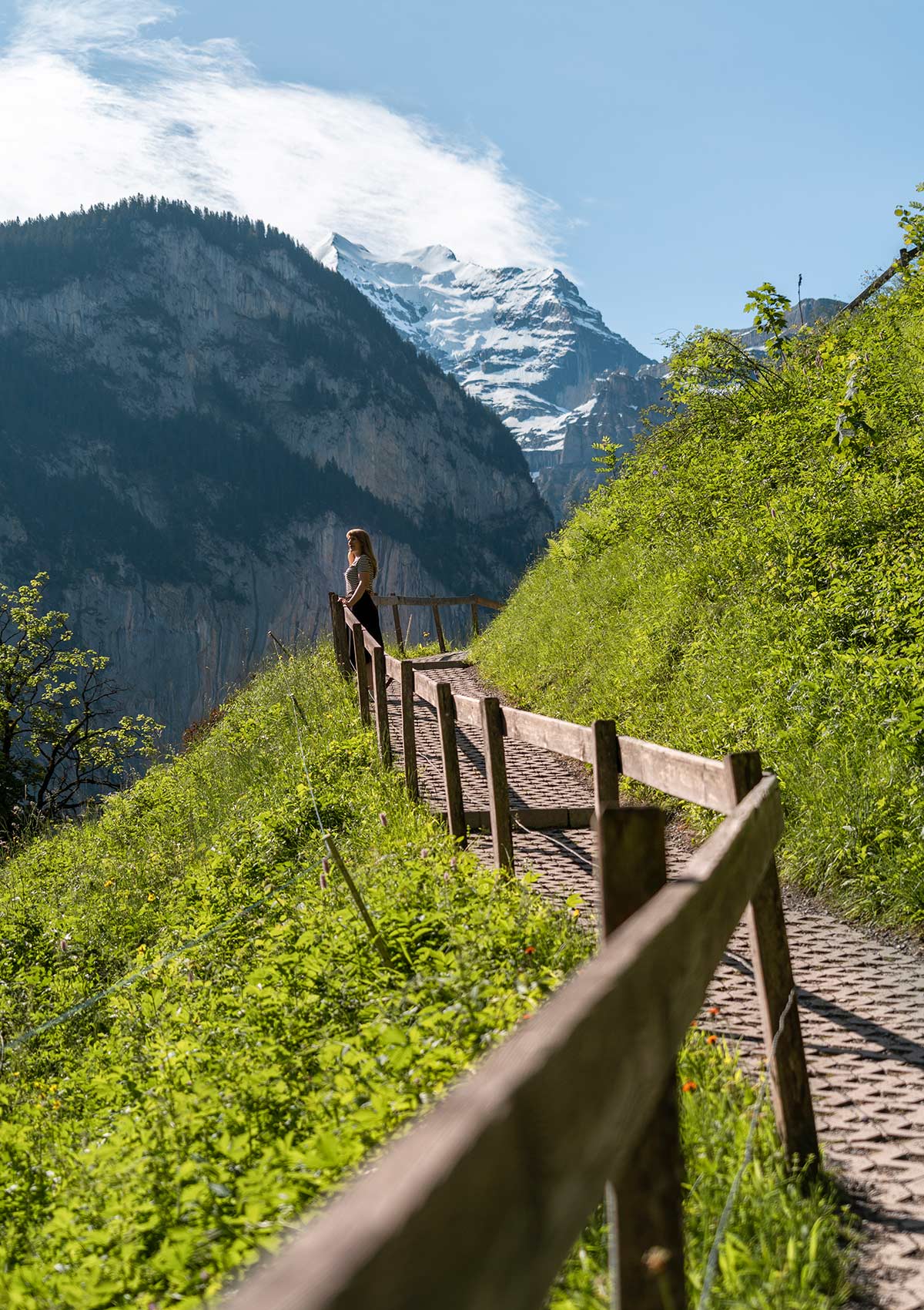 Chute de Staubbachfall, Vallée de Lauterbrunnen, Suisse / Staubbachfall Waterfall, Lauterbrunnen Valley, Switzerland
