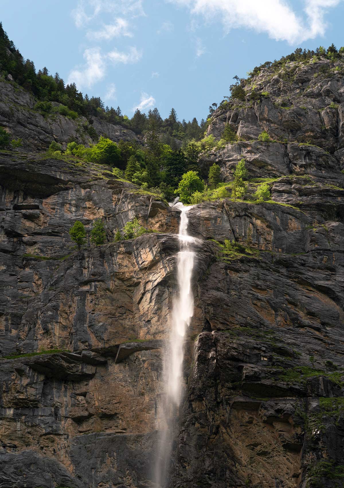 Chute Aegertenbachfall, Vallée de Lauterbrunnen, Suisse / Aegertenbachfall Waterfalls, Lauterbrunnen Valley, Switzerland
