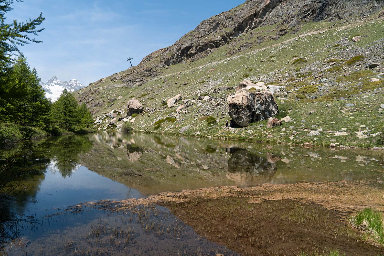 Lac Grindjisee, Randonnée des 5 Lacs, Mont Cervin, Zermatt, Suisse / Leisee Lake, 5 Lakes Hike, 5-Seenweg, Matterhorn, Zermatt, Switzerland