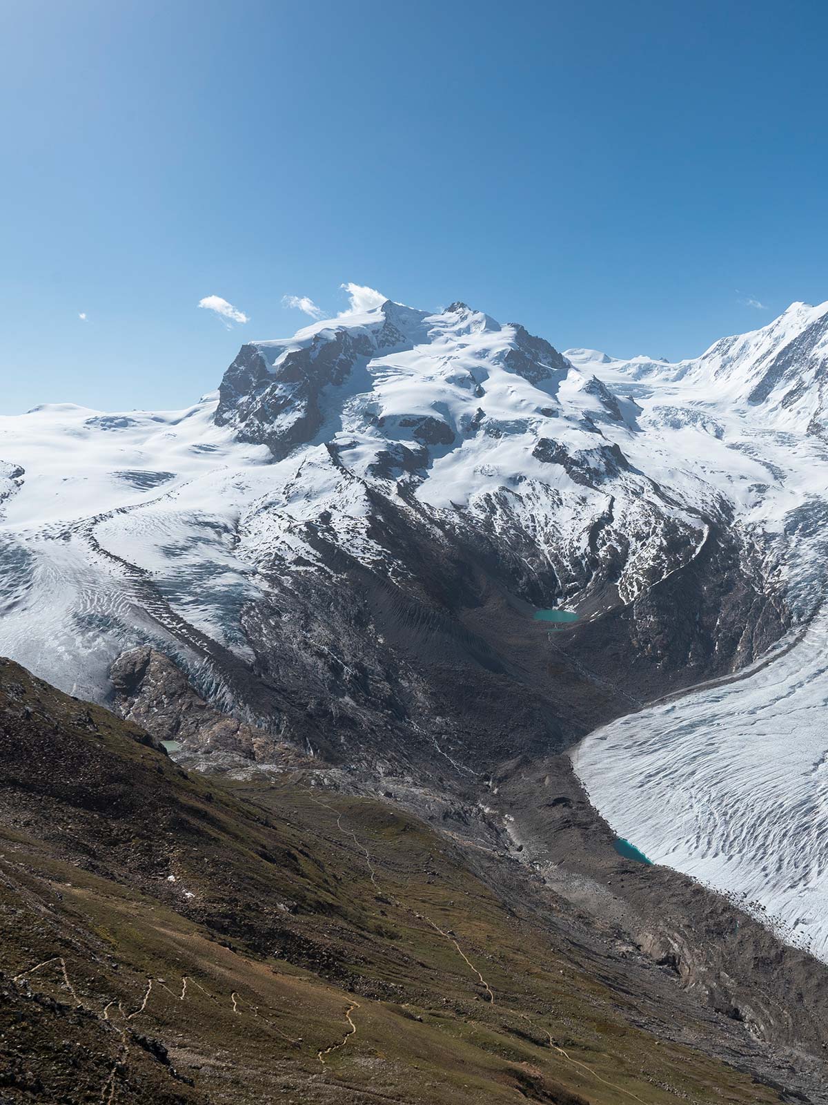 Mont Rose, Pointe Dufour, Glacier de Gorner, Gornergrat, Zermatt, Suisse / Mont Rose, Dufour Summit, Gorner Glacier, Gornergrat, Zermatt, Switzerland
