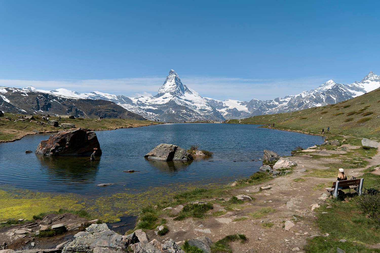 Lac Stellisee, Randonnée des 5 Lacs, Mont Cervin, Zermatt, Suisse / Stellisee Lake, 5 Lakes Hike, 5-Seenweg, Matterhorn, Zermatt, Switzerland