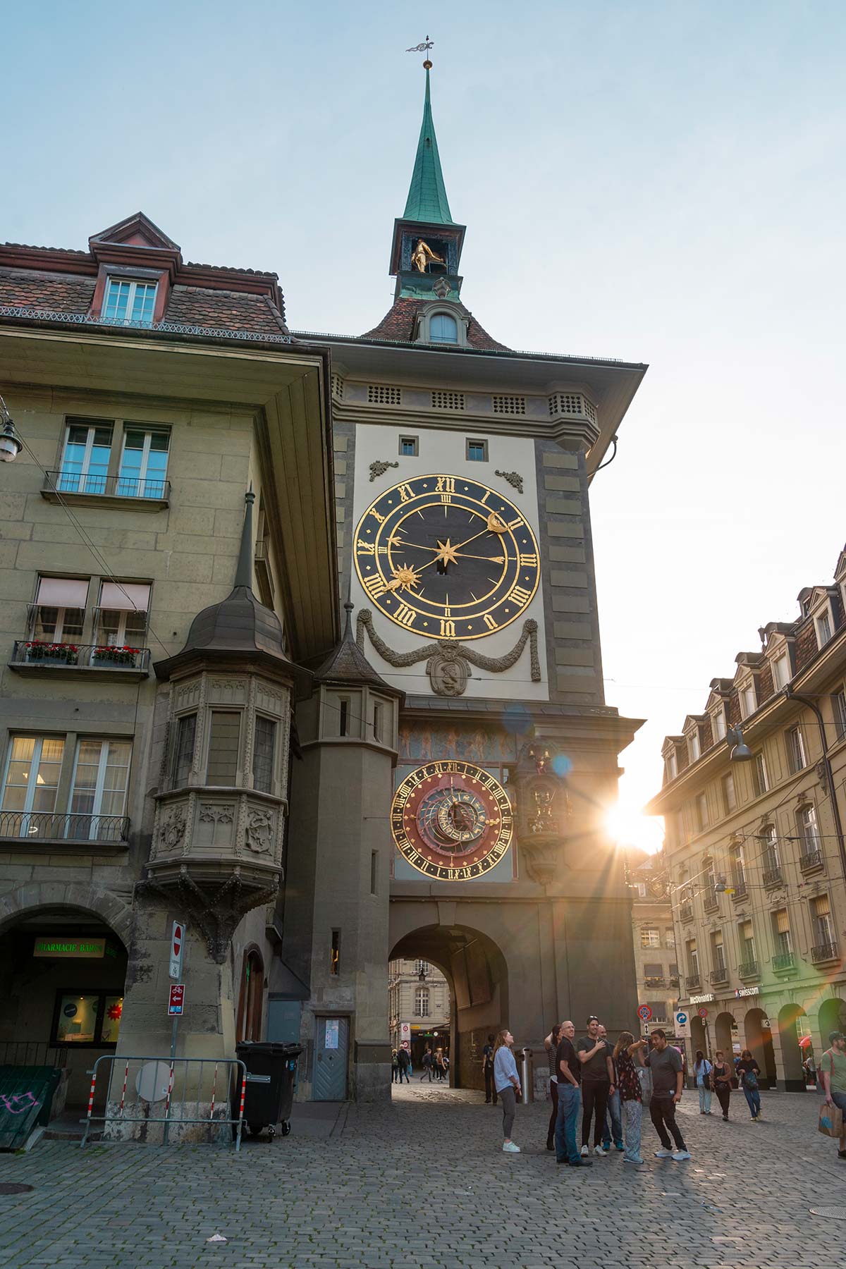 Coucher de soleil, Horloge Zytglogge, Berne, Suisse / Sunset, Zytglogge Clock, Bern, Switzerland