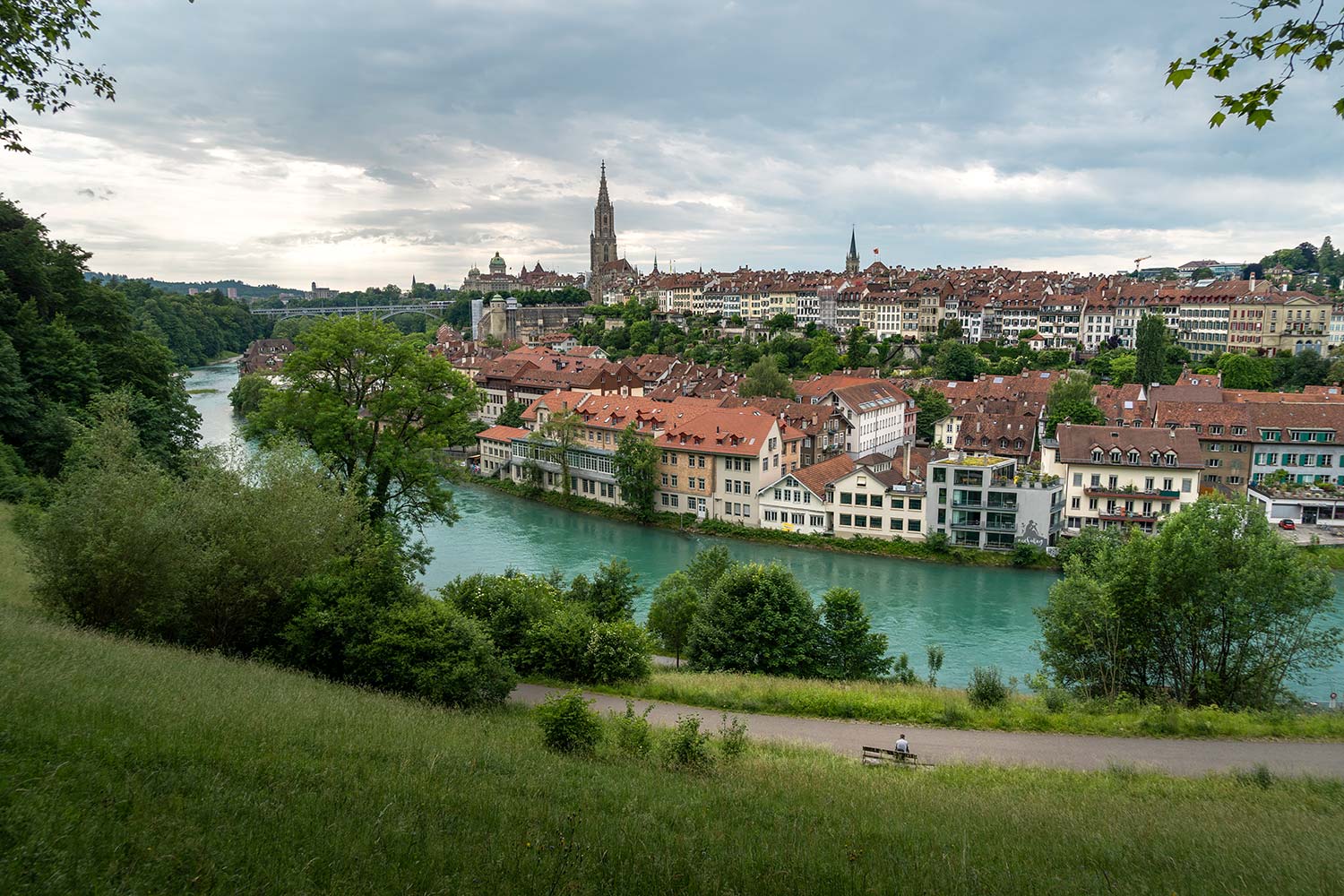Rivière Aar, Berne, Bundesterrasse, Suisse / Aar River, Bundesterrasse viewpoint, Bern, Switzerland