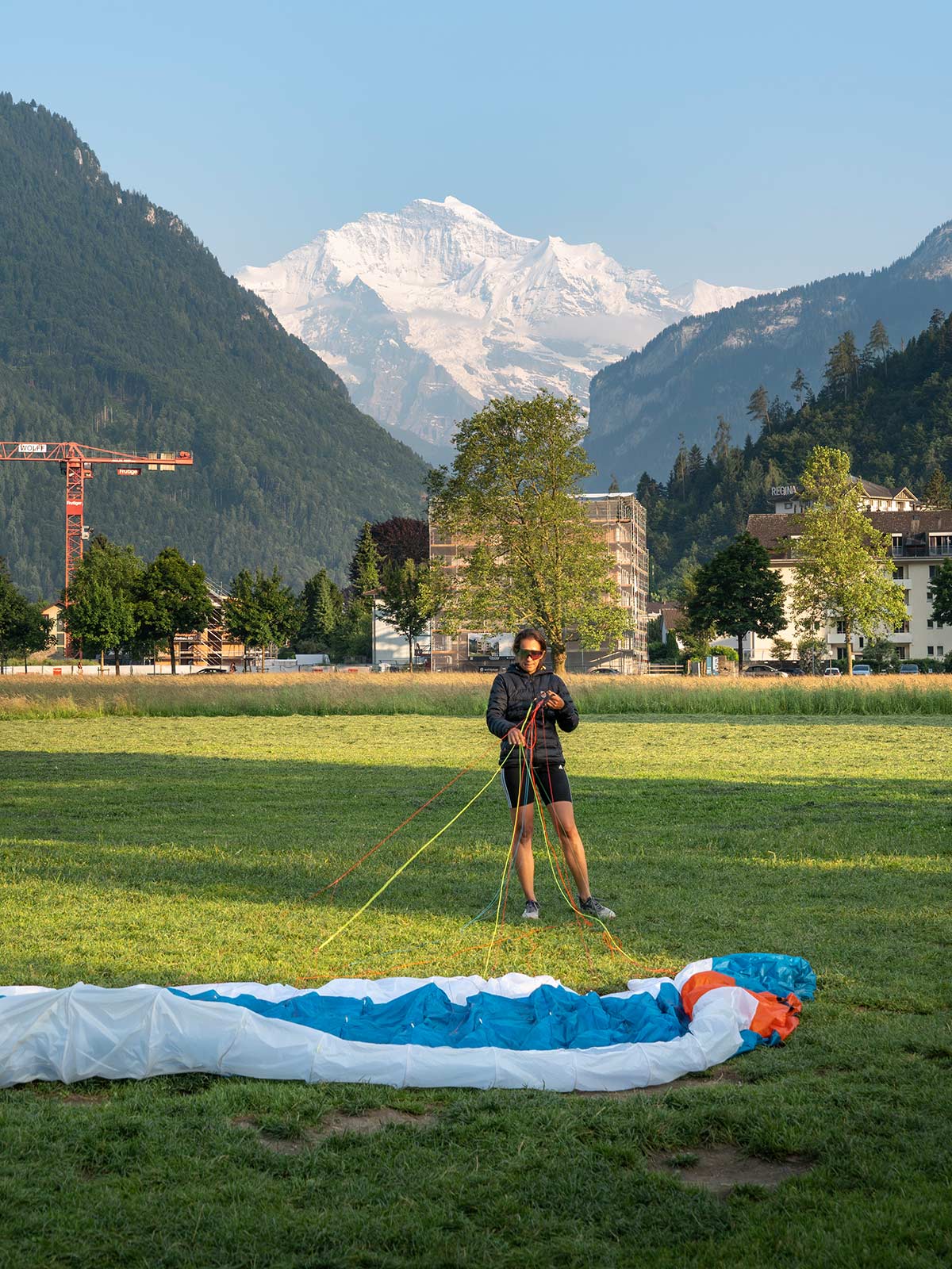 Parapente, Parc Höhematte, Interlaken, Suisse / Paragliding, Höhematte Park, Interlaken, Switzerland